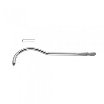 Guyon Urethral Sound / Dilating Bougie 11 Charr. Brass - Chrome Plated, 26.5 cm - 10 1/2"